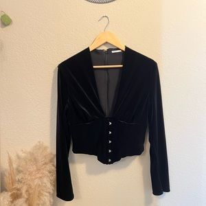 House of CB Leonora Stretch Velvet Corset Top